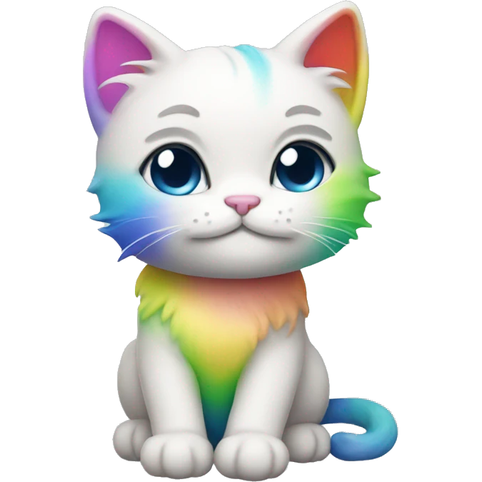 Rainbow kitty  emoji