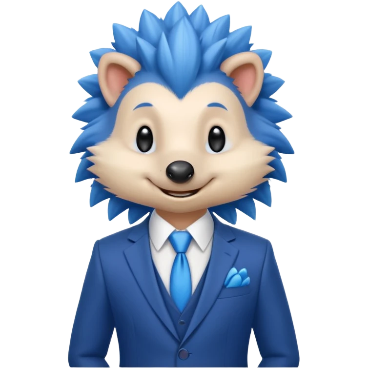 blue hedgehog groom emoji