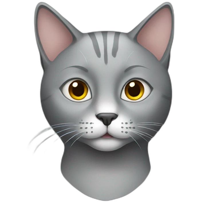 Gray cat emoji