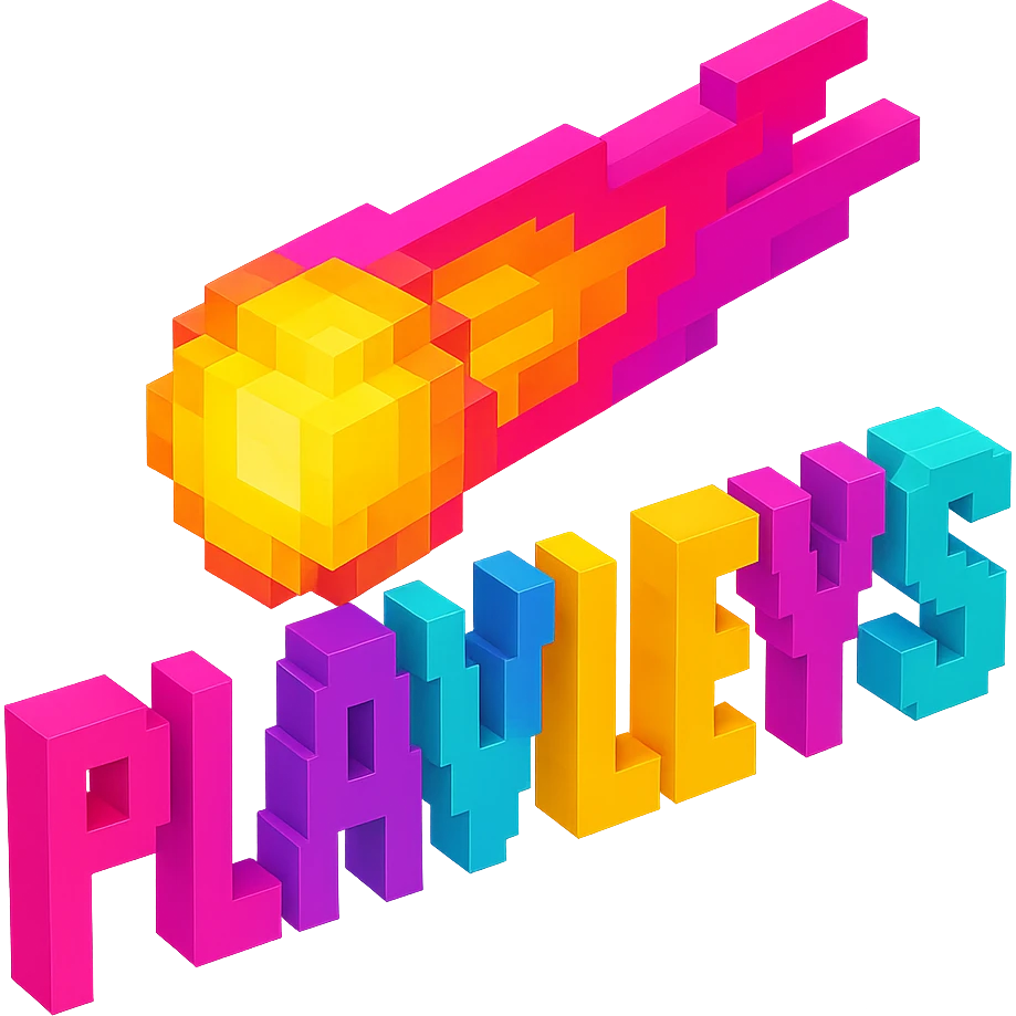 светящиеся комета с надписью "PLAVLEYS", no background emoji