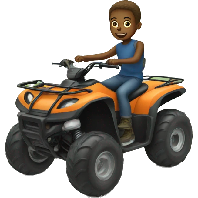 Boy on an ATV emoji