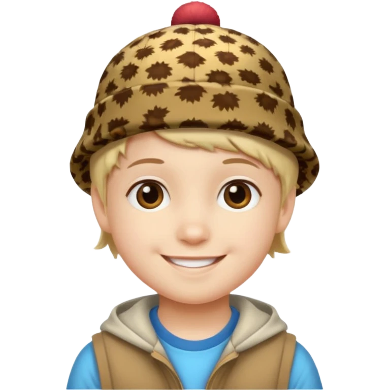 print hat with kid emoji