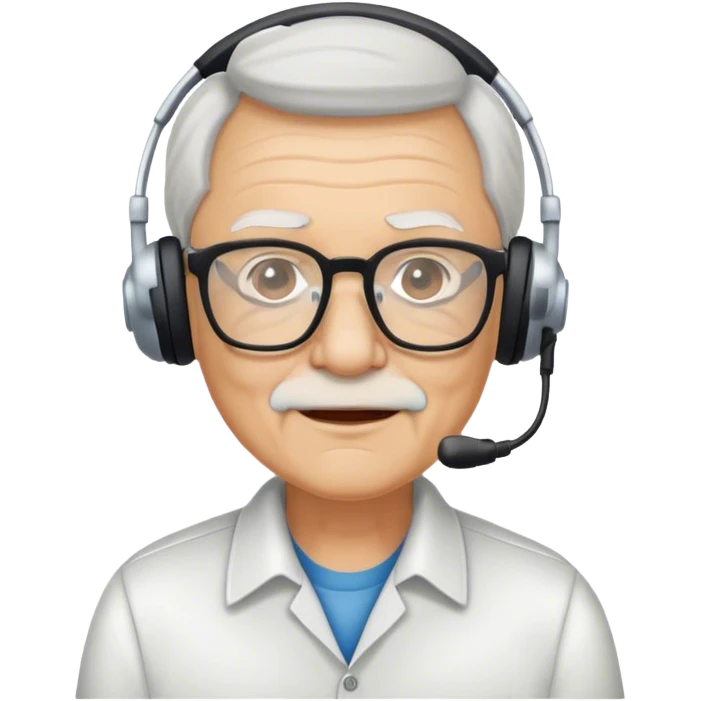 An Old man as an IT guy emoji
