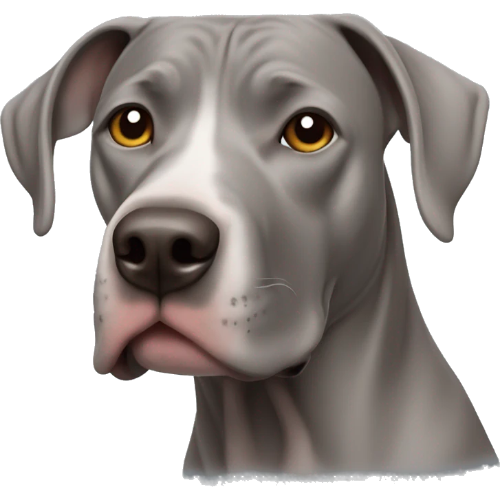 Weimaraner American Staffordshire terrier mutt  emoji