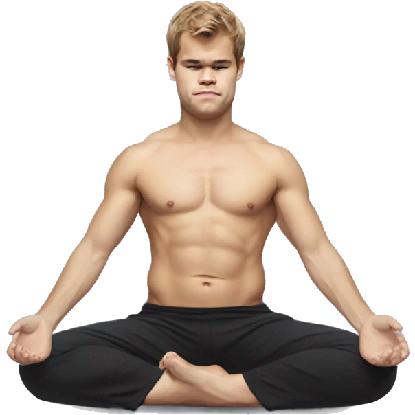 magnus carlsen doin yoga emoji