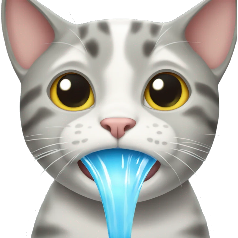 Cat eat water emoji