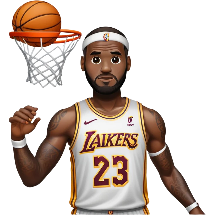 LeBron James dunking emoji
