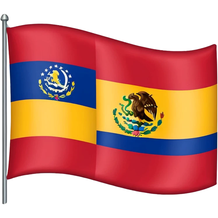Bandera de Venezuela combinada con la de México emoji