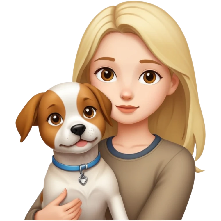 Girl with a dog  emoji