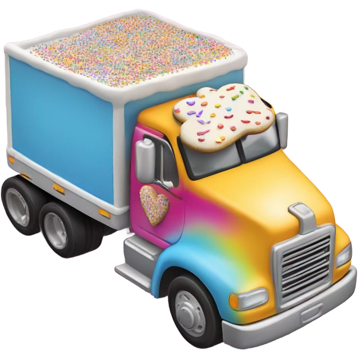 cookie heart with semi truck emoji