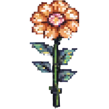very simple pixel art flower, minimal details, basic colors emoji