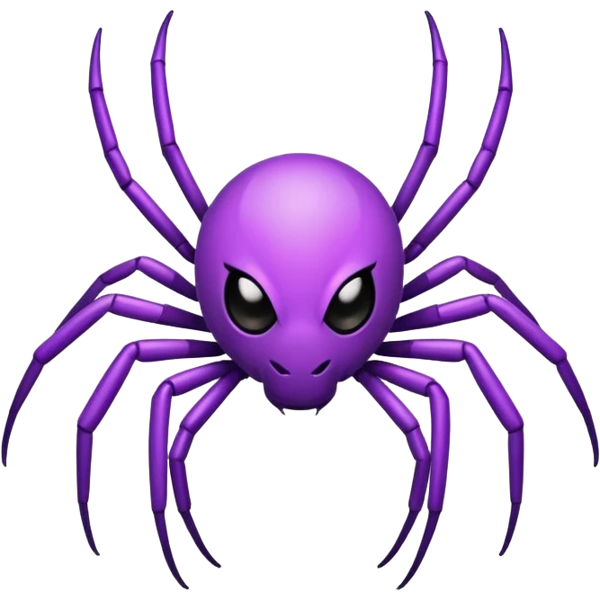 cute 2D simple purple spider emoji