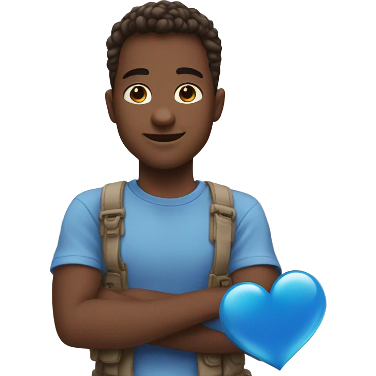 🥰 con cuori azzurri emoji