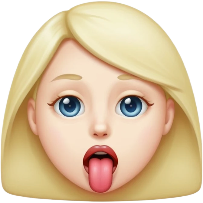 Toungue out eyes rolled emoji
