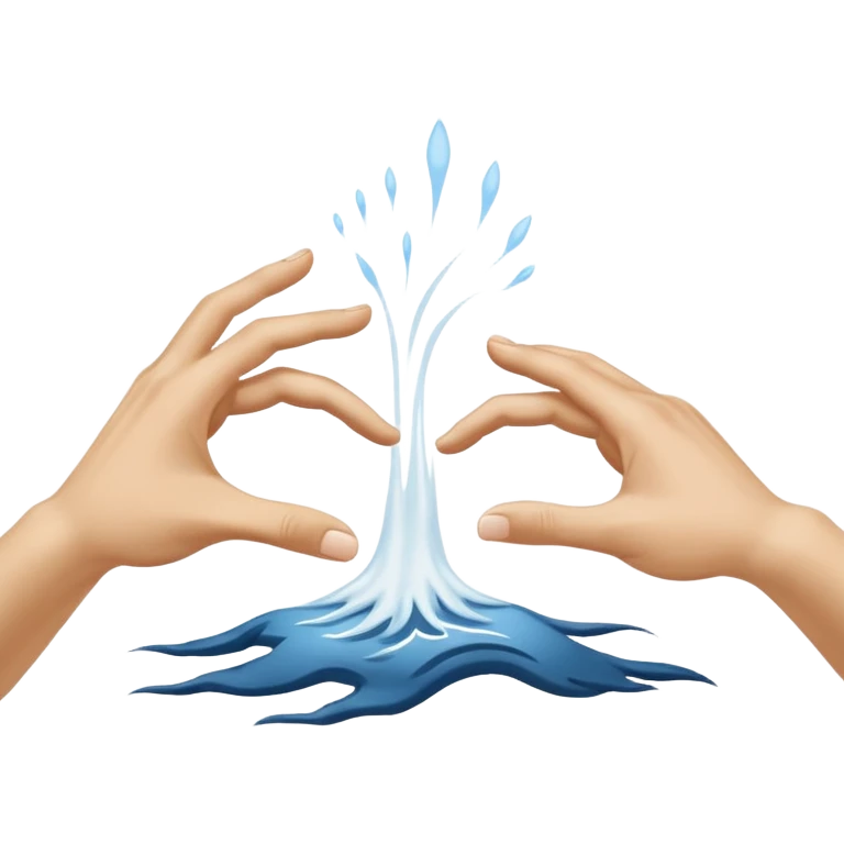 two white hands beautiful reaching out to each other like in the painting of the creation of Adam emoji