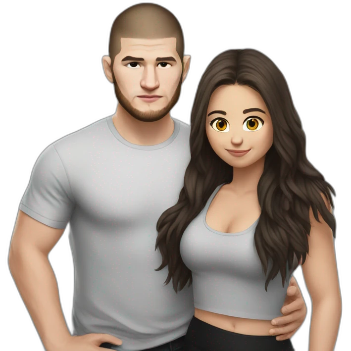 Khabib with girl emoji