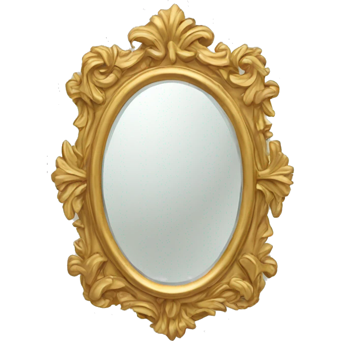 golden detailed mirror  emoji