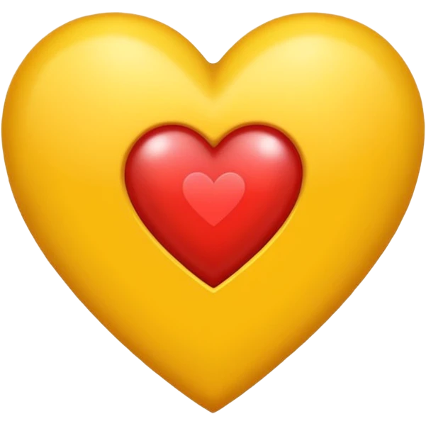 Un corazón amarillo con la letra G  emoji