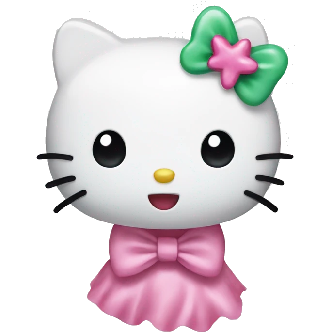 Hello kitty with bow emoji