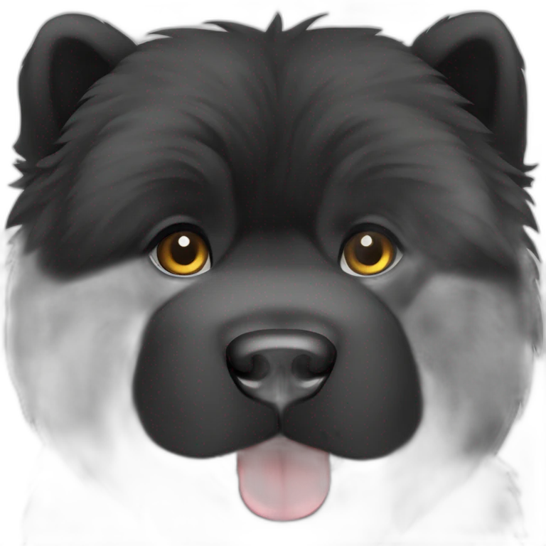 Black chow chow emoji