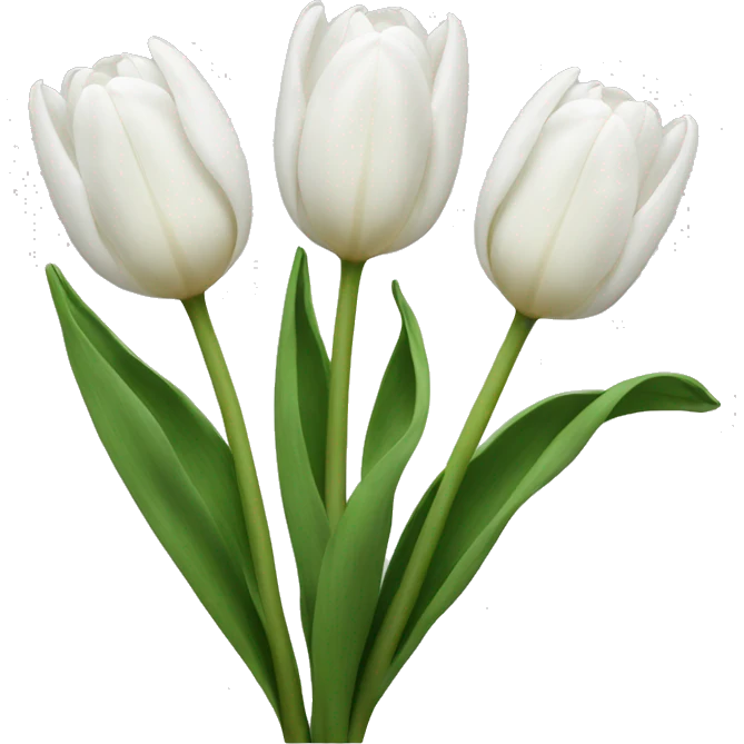 white tulips emoji