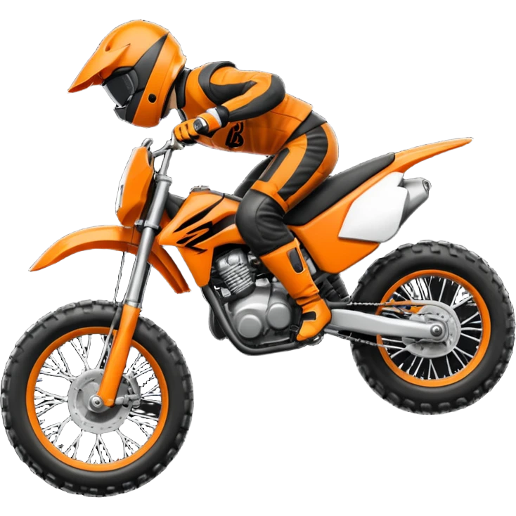 Dirt bike doing a Willie emoji