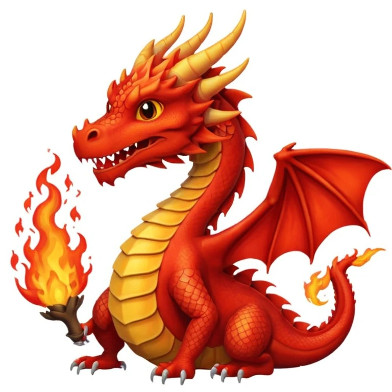 Dragon escupiendo fuego emoji
