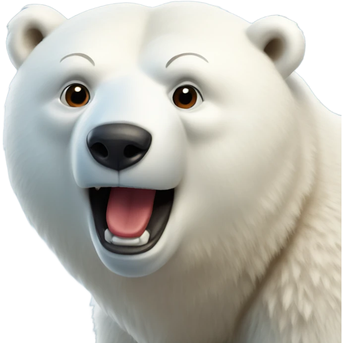 Red polar bear emoji