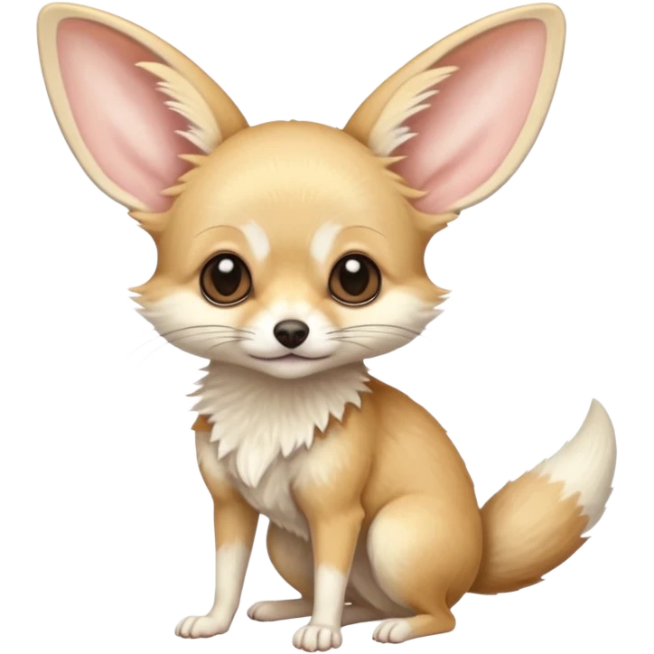 Fennec-Fox-Jerboa-Gerbil-chihuahua-hybrid, full body emoji