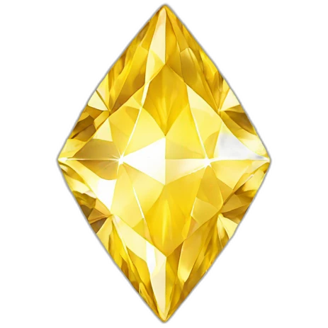 Yellow sparkle diamond shaped emoji