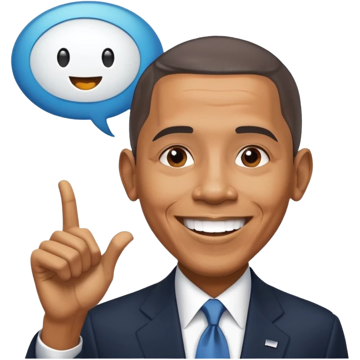 Barack Obama con una nube de dialogo diciendo "Come on!" emoji