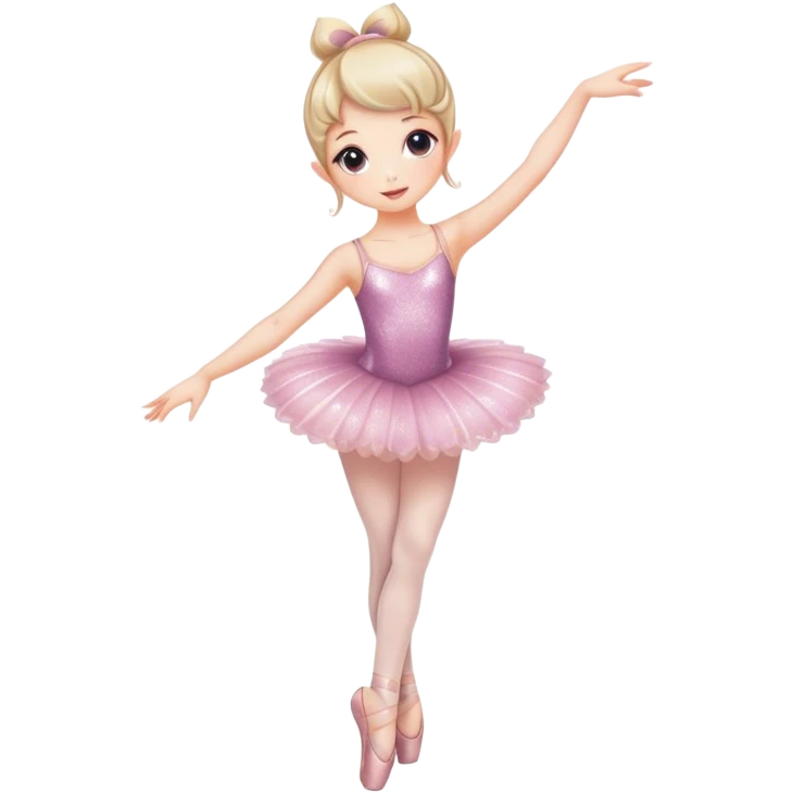 Glitter fae with ballet shoes emoji