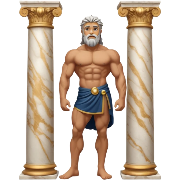Zeus, whole body, leaning against emoji