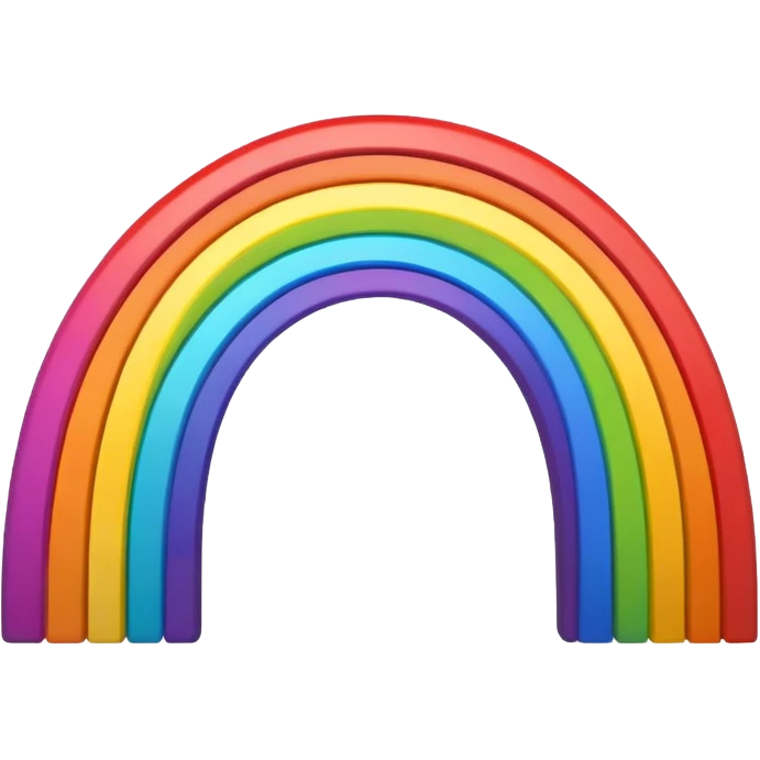 A rainbow swas emoji