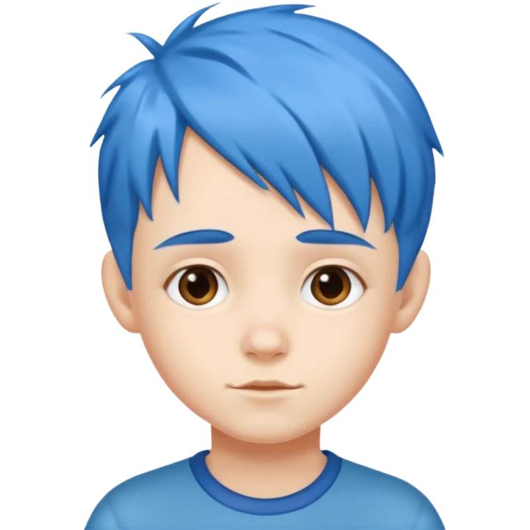 blue haired kid emoji