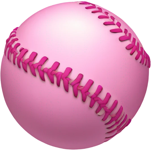 Pink baseball with sparkles  emoji