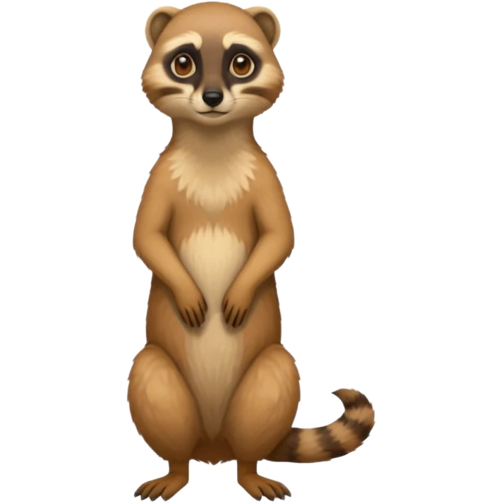 a suricate sitanding up, no background emoji