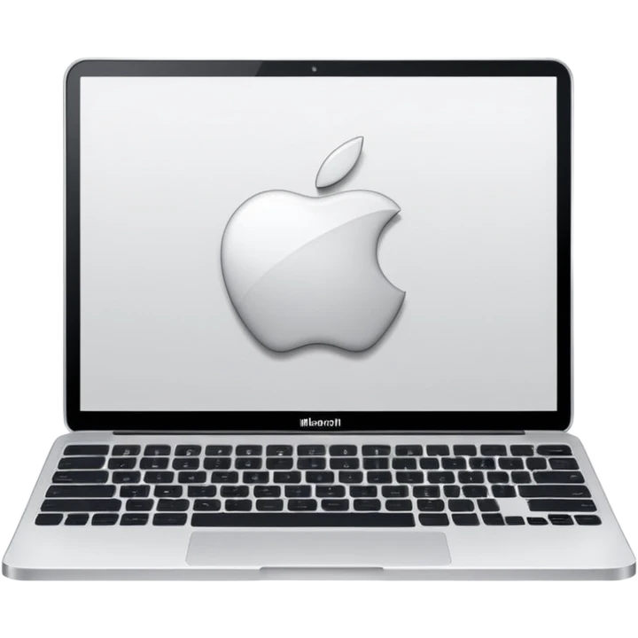 white apple brand laptop emoji