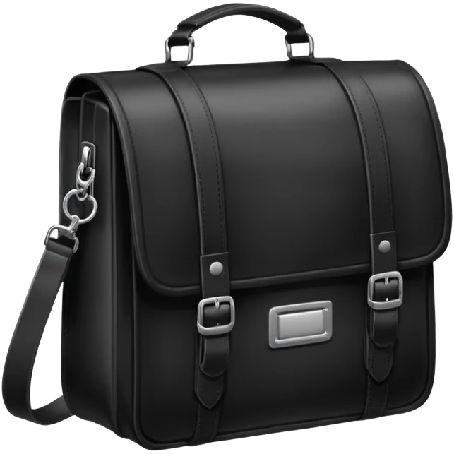 School bag; black; emoji