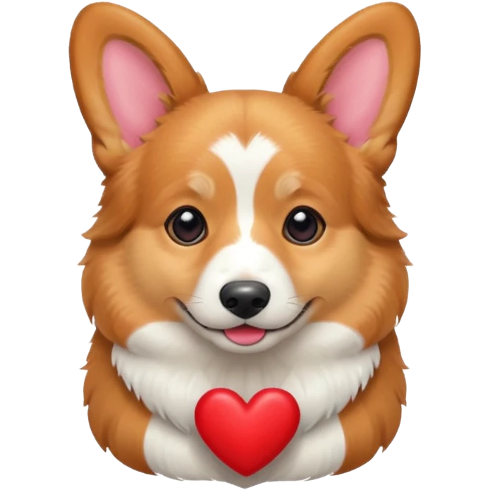 Corgi with hearts emoji