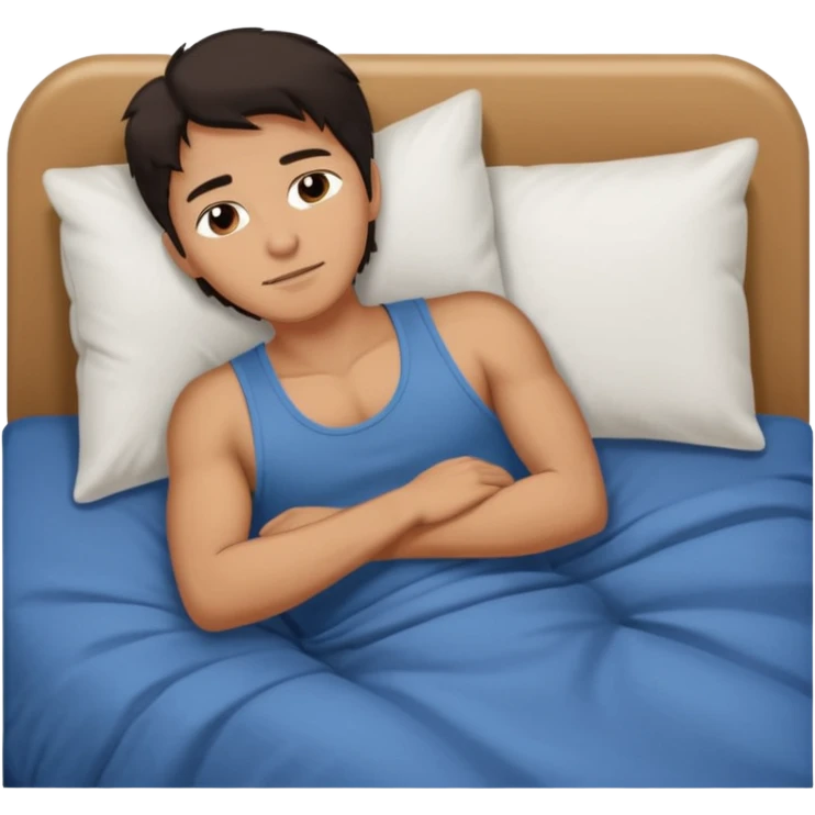 Masculine woman spooning in bed emoji