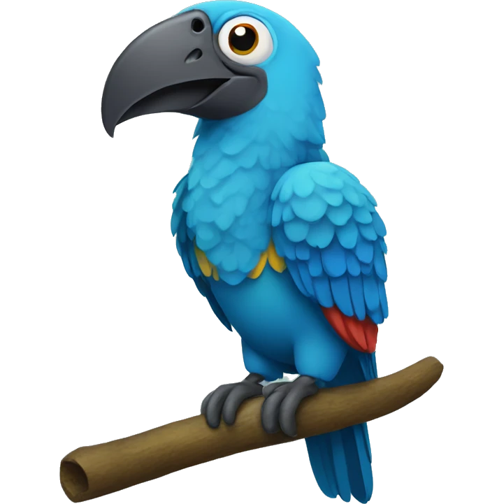 blue guacamayo emoji