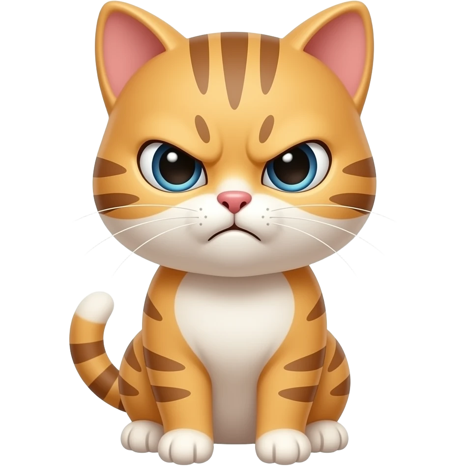 angry baby cute cat emoji