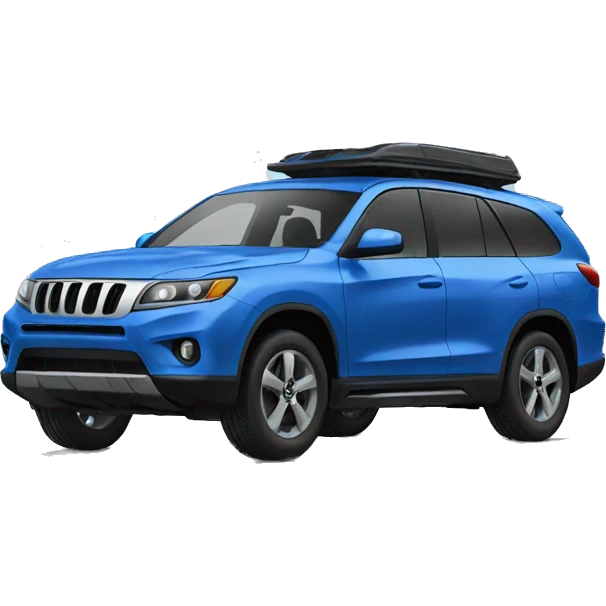 suv blue side view emoji