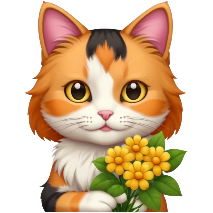 cat with flowers emoji