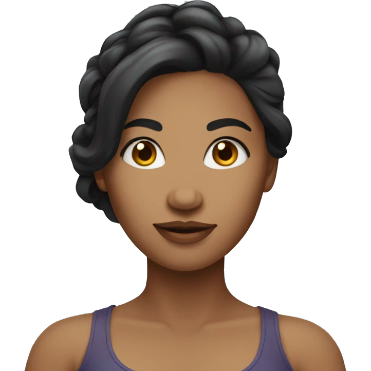 Curvy woman long dark hair  emoji