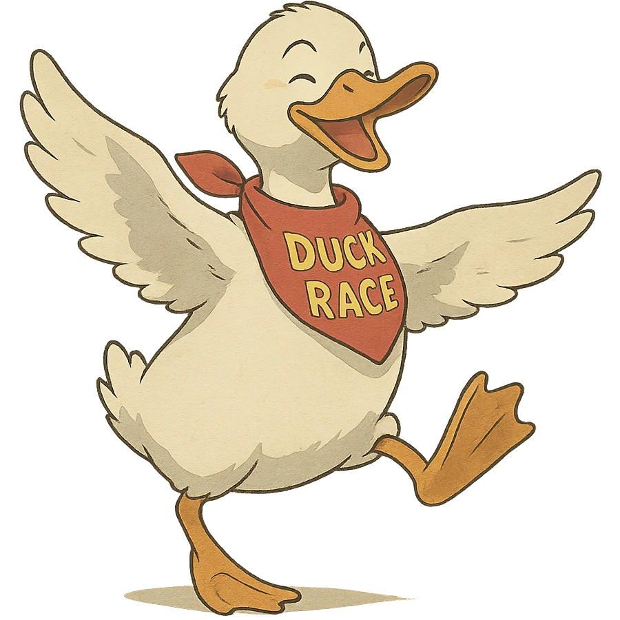 dancing duck for a duck race emoji
