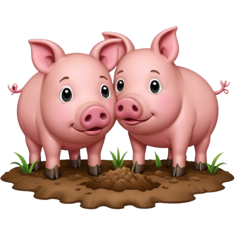 Pig kissing pig emoji