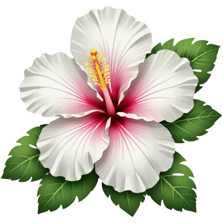 White hibiscus flower emoji