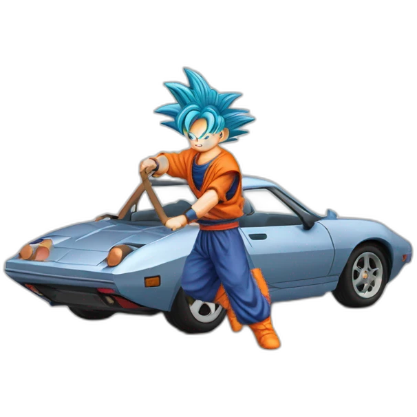 Son-goku whis a car  emoji